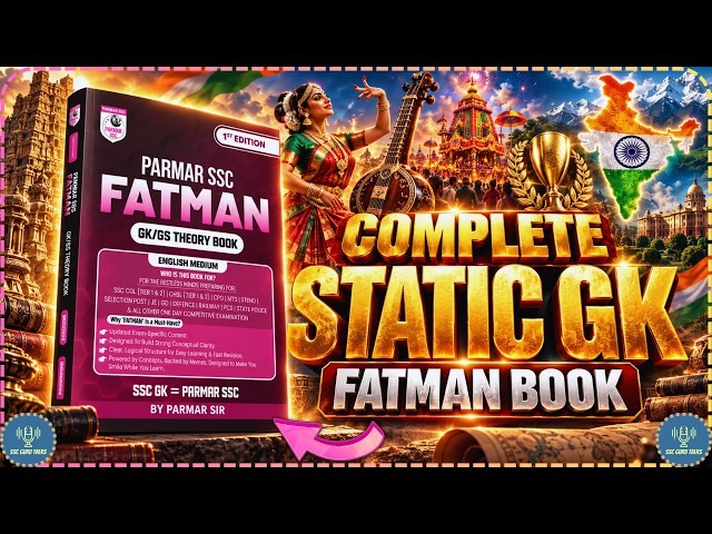 Complete Static GK One Shot 🔥 Parmar SSC FATMAN Book | SSC CGL CHSL GD Railway 2026