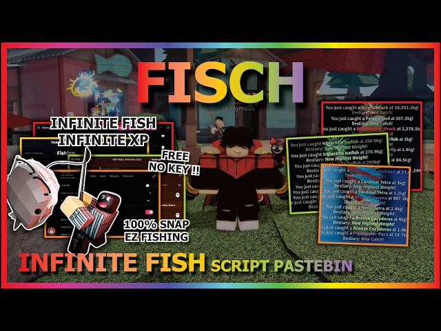 FISCH Script Pastebin 2026 INFINITE FISH, INSTANT CATCH, CHAPEL, AUTO PERFECT, UNDETECTED (NO KEY) 🐟
