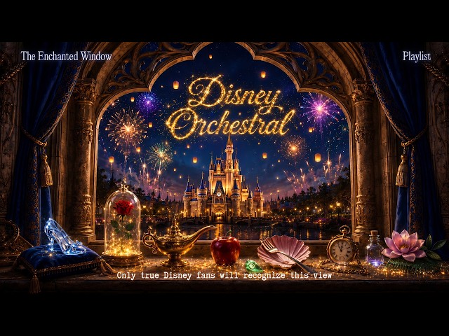 The Ultimate Disney Window POV 🎆 Disney Orchestral Ambience 🌙 Peaceful Music for Focus