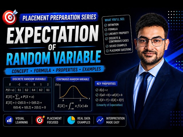 Expectation of Random Variable | Statistics Complete Playlist for Placements & Competitive Exams