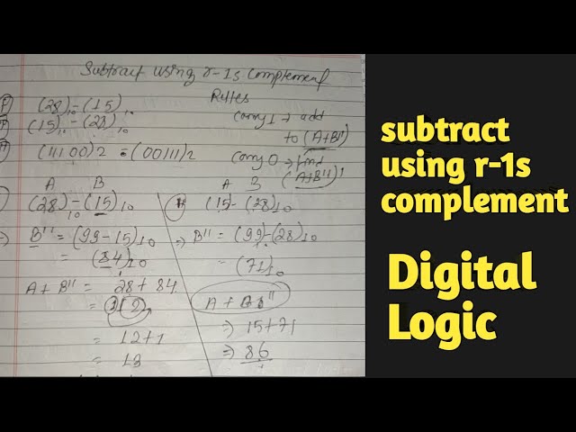 Subtract using r-1s complement