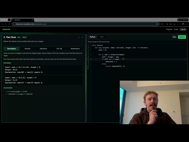 cheetcode 3 | Two Sum