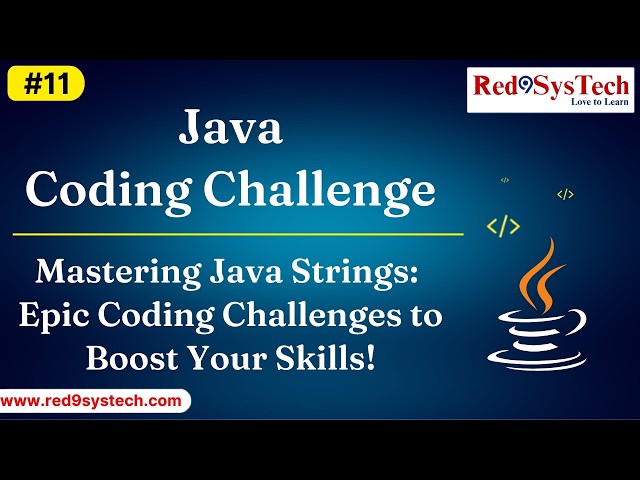 Java String Programs in HackerRank | Coding Interview Questions | DSA | Red9SysTech
