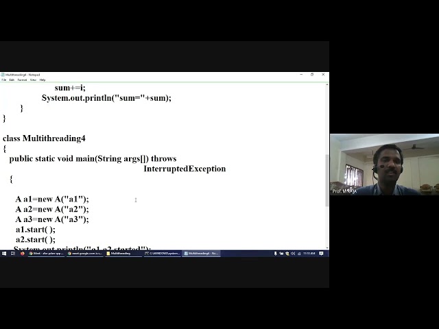 Java Unit 2 Session #2 Multithreading in Java: Thread and Runnable - Examples