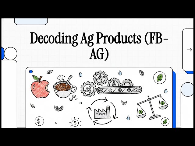 SASB/Food and Beverage/Agricultural Products -1.1- Decoding Ag Products FB-AG
