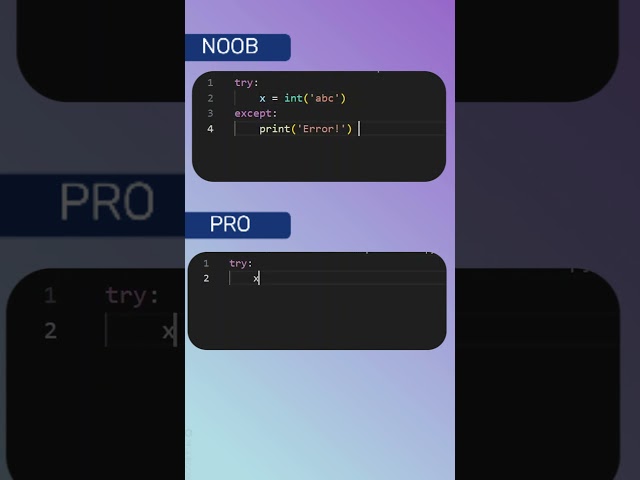 Noob vs Pro in Python: Master Exception Handling! #pythonprogramming