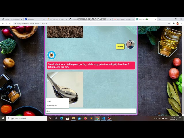 A PlantServo☘☘ Chatbot using HTML, CSS, JavaScript