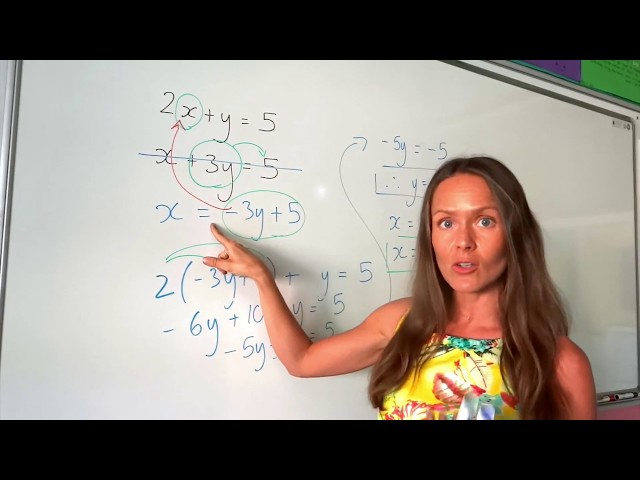 The Maths Prof: Solve Simultaneous Equations (by substitution)
