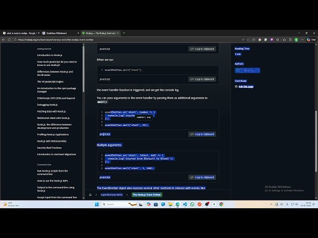 Event | emitter | NodeJS