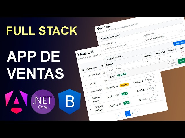 Crear app de ventas en Angular y ASP.NET Core Web API
