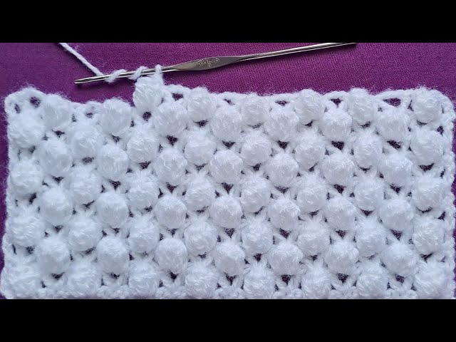 Only 2 Rows! Crochet Popcorn Stitch/Crochet Video Tutorial/Baby Blanket Crochet Pattern/Knitting