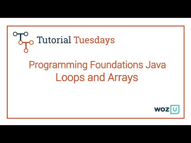 Woz U Learn to Code: Programming Foundations Java - Loops and Arrays