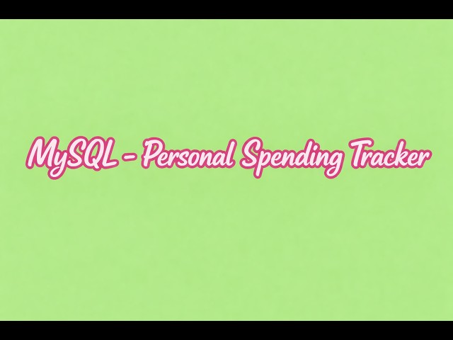 personal spending tracker demo 2