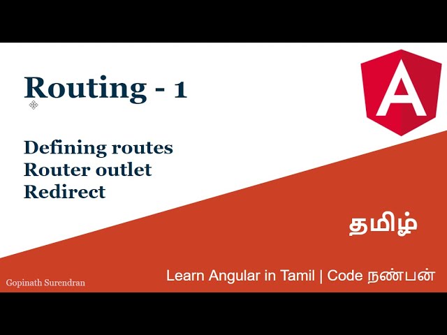 33) Routing - 1 | Learn Angular in Tamil | Code Nanban