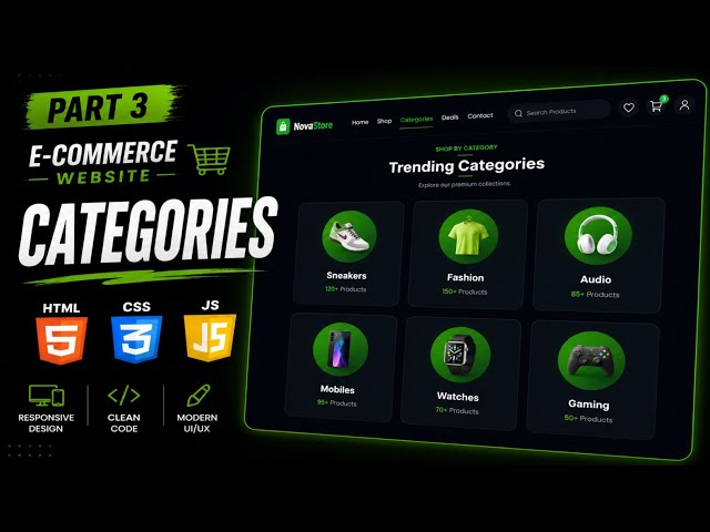 Build an E-Commerce Website From Scratch: Part - 3 | Premium Categories UI