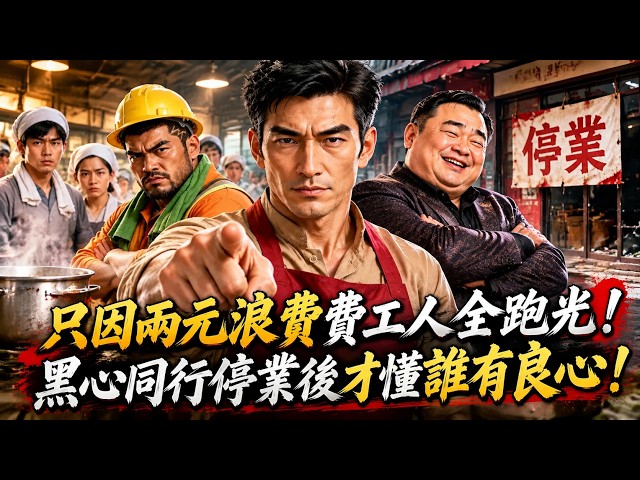 飯館老闆規定浪費米飯加收兩元，竟惹怒工頭帶走所有工人！對手趁機免費供飯搶客，沒想到工人連吃帶拿，最後竟吃出食物中毒！這劇情也太爽了，不看可太後悔了！💥🔥