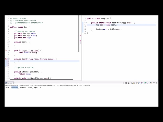 Java Tutorial: Constructors