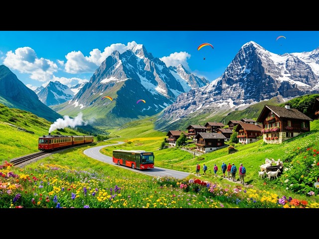 Switzerland's Alpine Treasures: Beautiful Mountain Villages & Picturesque Turquoise Lakes