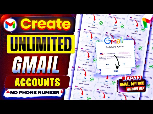 Create unlimited Gmail Account Without Phone Number Verification 2026 | unlimited Gmail ids