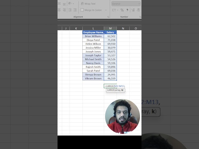 Excel Interview Hack: Nth Largest Value with ONE Function