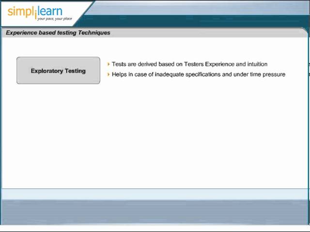Exploratory Testing | Software Testing Certification Training | CTFL Courses | Simplilearn