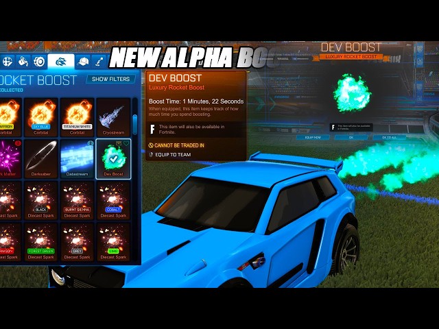 *NEW* ALPHA BOOST IN ROCKET LEAGUE!! 100% REAL!!!