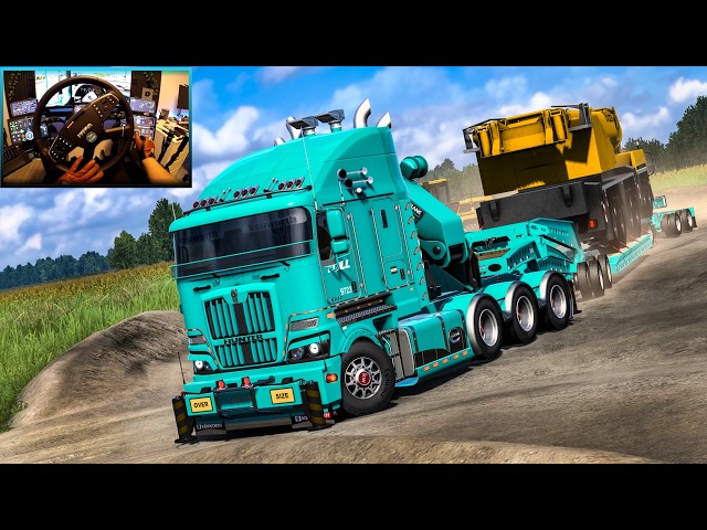 Extreme Heavy Haul Transport – 159,000 lb Liebherr Crane | Kenworth K200 | American Truck Simulator