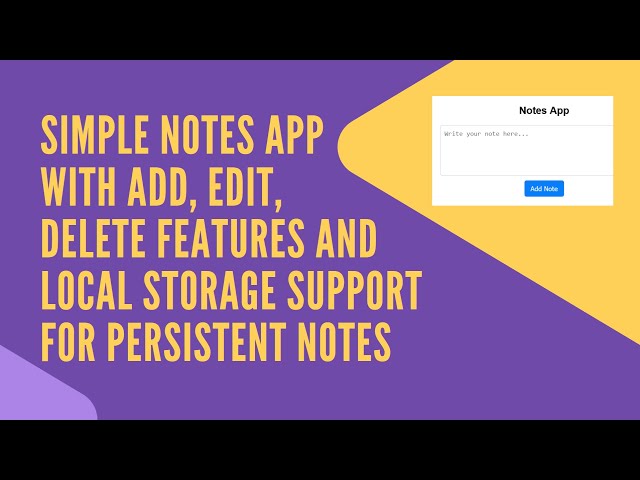 Simple Notes App with HTML, CSS, and jQuery | Step-by-Step Guide 📝💻