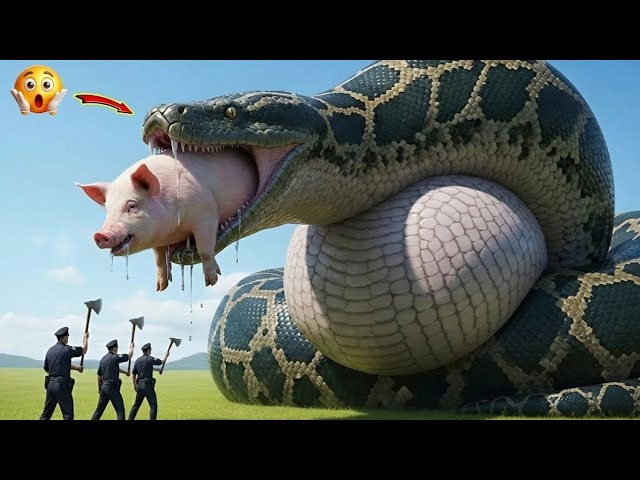 Heroic Rescue Team Saves Innocent Pig from GIANT Python 🐍 | Brave Animal Rescue Caught on Camera
