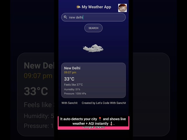 New Features in Weather App Update 3.0 for Android || #java #trendingshorts #shorts #coding #android