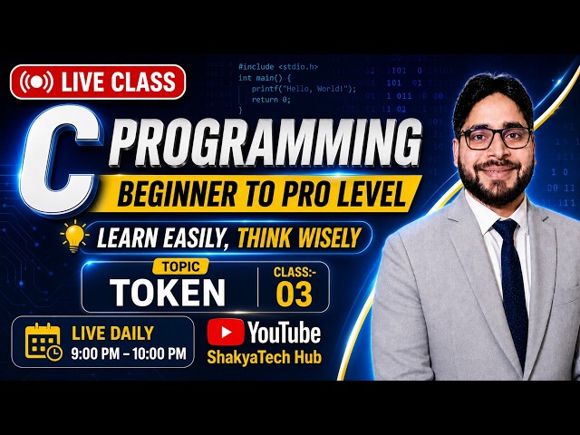 🚀 C Programming Complete Course | Beginner to Pro Level | Token in C | Ashwani Sir |BCA, BTech, MCA