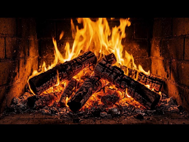 Evening Fireplace 🔥 Crackling Fire & Relaxing Silence for Deep Sleep & Insomnia (No Music)