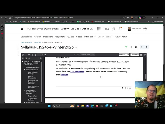 CIS 2454 - Full Stack Web Development - Winter 2026 - Course Intro