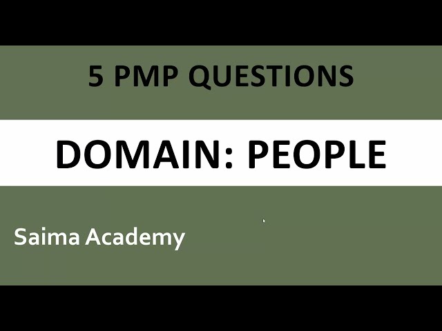 Domain: People: 5 PMP questions: Urdu | Hindi