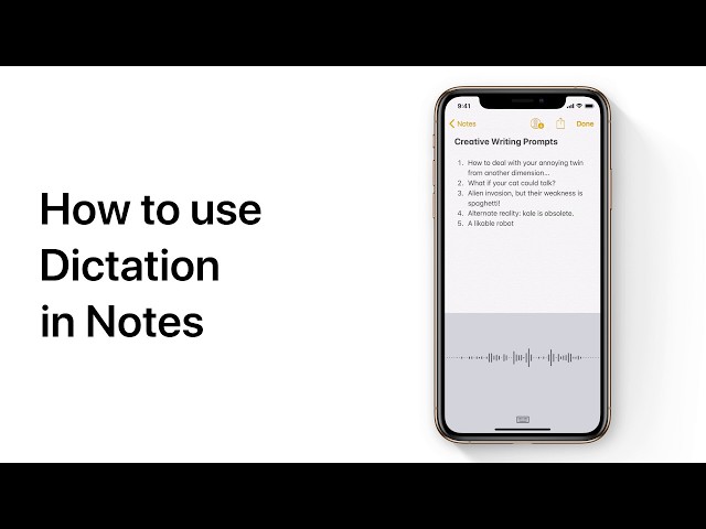 Use Dictation in Notes — Apple Support