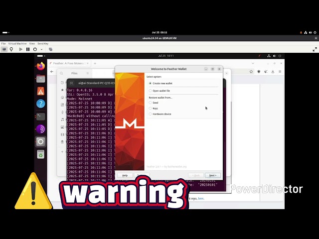 Feather 🪶 Wallet Setup (for the beginner)