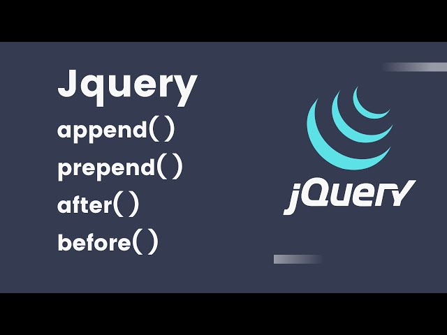 Jquery append & prepend Method  |  jquery tutorial for Beginners  part-14 2022