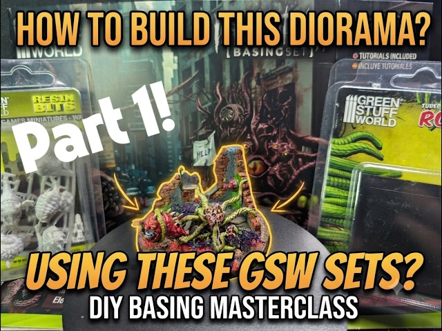 DIY Alien Basing for Warhammer Miniatures #gsw #gsworld #40k #resin #basing #tutorial #warhammer40k