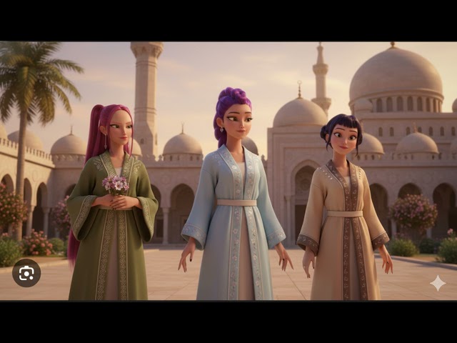 KPop Demon Hunters 2 Huntrix wearing Kimono Style Abaya