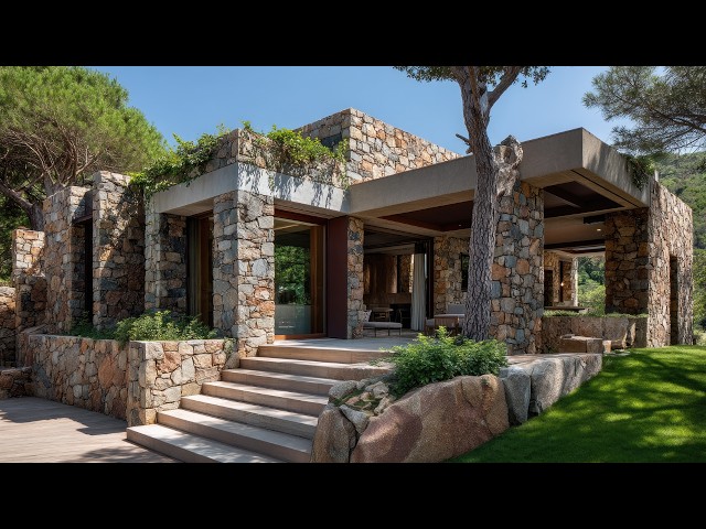 Architectural Beauty of Stone & Steel Homes | High-End Minimalist Design Ideas