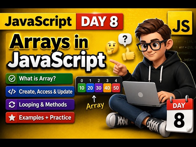 JavaScript Day 8: Arrays Explained for Beginners | Learn JavaScript | Coder_7