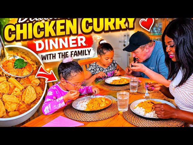 Delicious chicken curry dinner with the family ❤️
