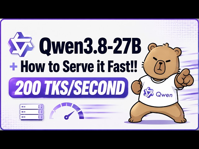 Qwen3.8-27B - 200 Tokens per Second