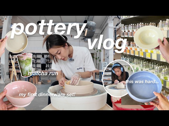 POTTERY VLOG 🌟 making my own dinnerware set?!!