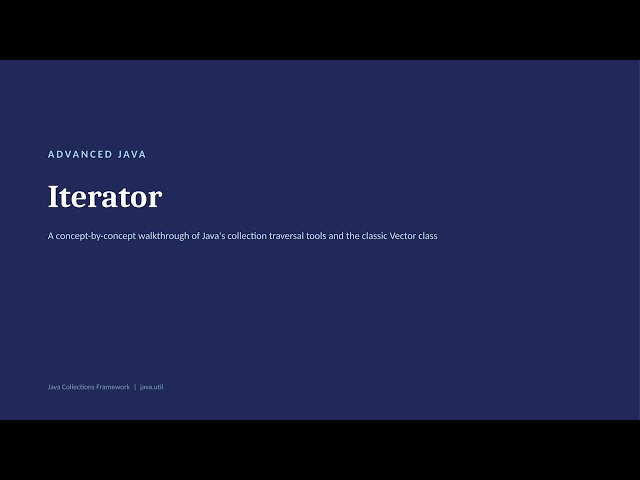 Iterator Interface Tutorial