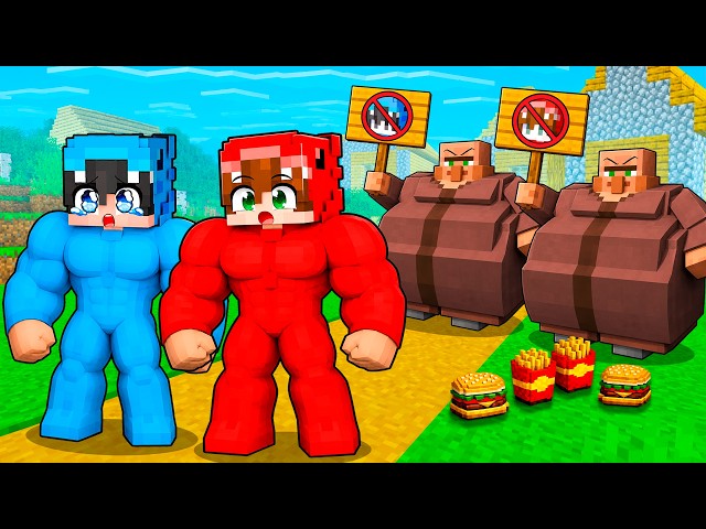 FAT VILLAGERS KICK us OUT of the VILLAGE in Minecraft!