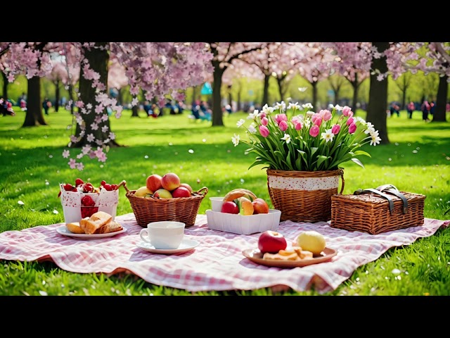 Spring Picnic in the Park 🧺 🌸 | Background Music | Hour Long