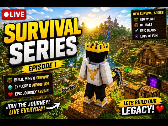 🔴 Minecraft Survival Series LIVE! | Episode #1 🌍⛏️