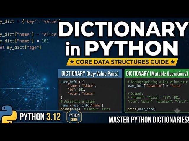 Dictionary in Python | Python Full Course for Beginners 🚀 | dictionary | #Python#pythonprpgramming