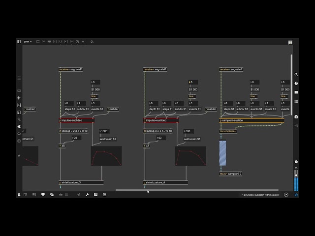 "Fragments" - Live Coding in Max/MSP